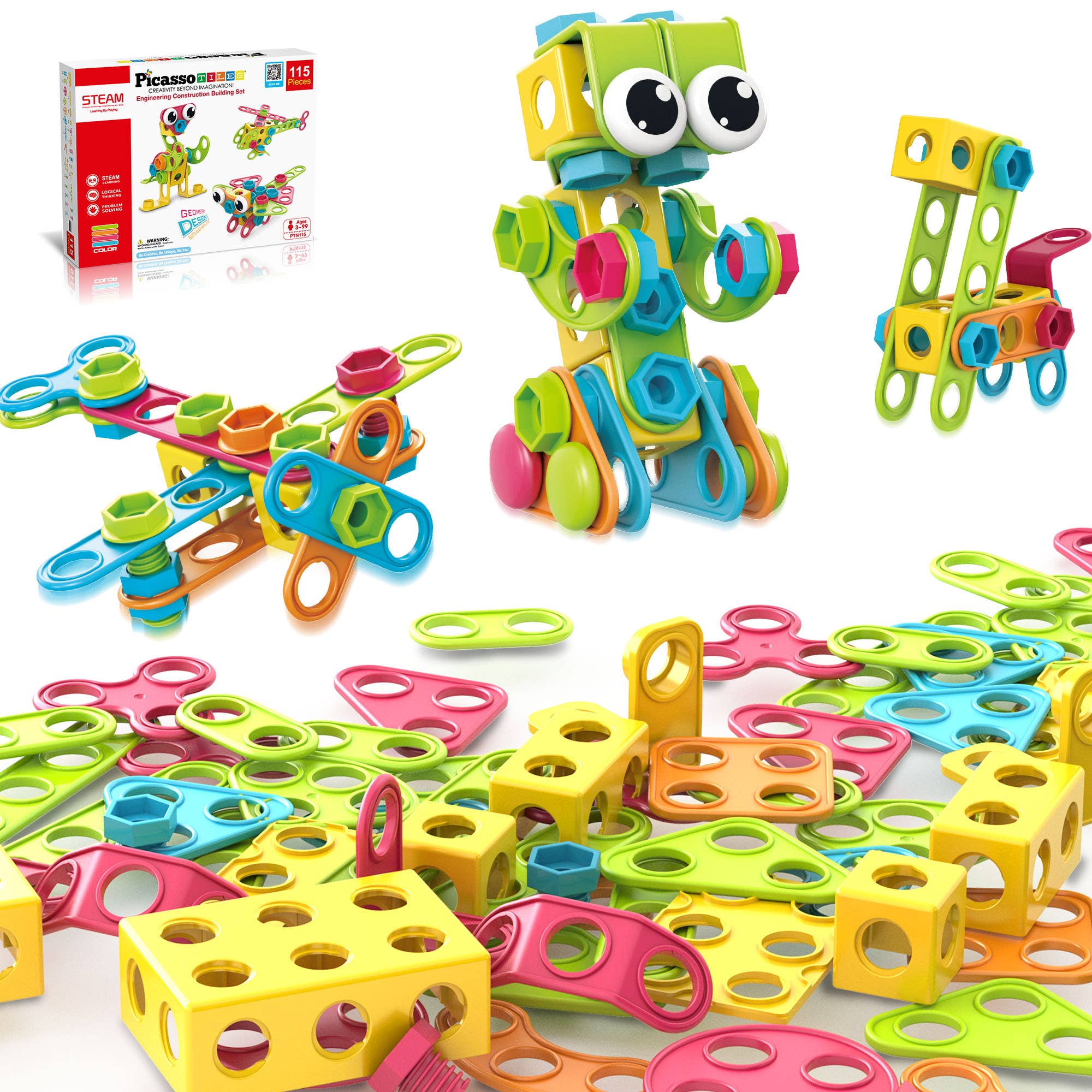 115 Piece Engineering Construction Toy with Hand Tools
